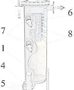 Vacuum column of of transformer oil degassing machine